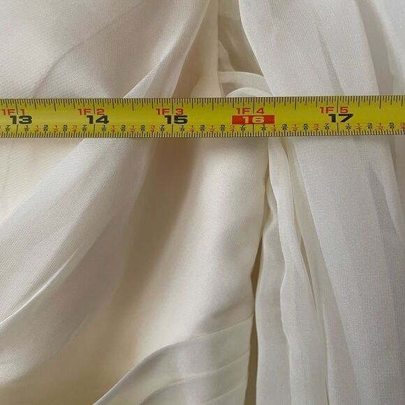 Bridess Ivory Women’s Sheer Long Formal Dress Long Split Sleeves Size 10 - Picture 13 of 16